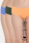 Zivame Anti-Microbial Low Rise Full Coverage Hipster Panty (Pack of 3) - Multicolor — thumbnail 1